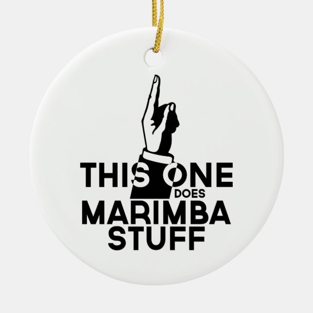 Marimba Stuff - Funny Marimba Music Keramik Ornament (Vorne)