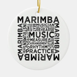 Marimba Typografie Keramik Ornament