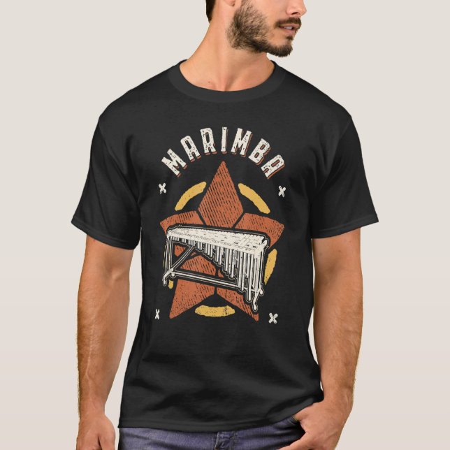 Marimba Vintage Retro Classic Music T-Shirt (Vorderseite)