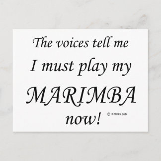 Marimba Voices sagen, müssen spielen Postkarte