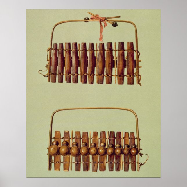 Marimba, Vorder- und Rückseite, Südafrika, aus Poster (Vorne)