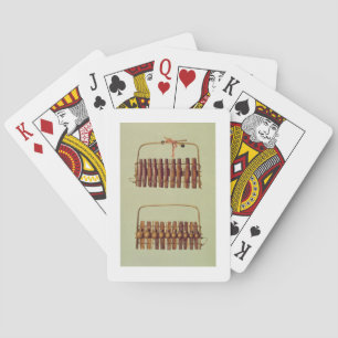 Marimba, Vorder- und Rückseite, Südafrika, aus Spielkarten