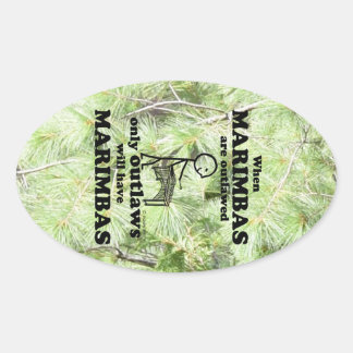 Marimbas Oval Sticker verboten