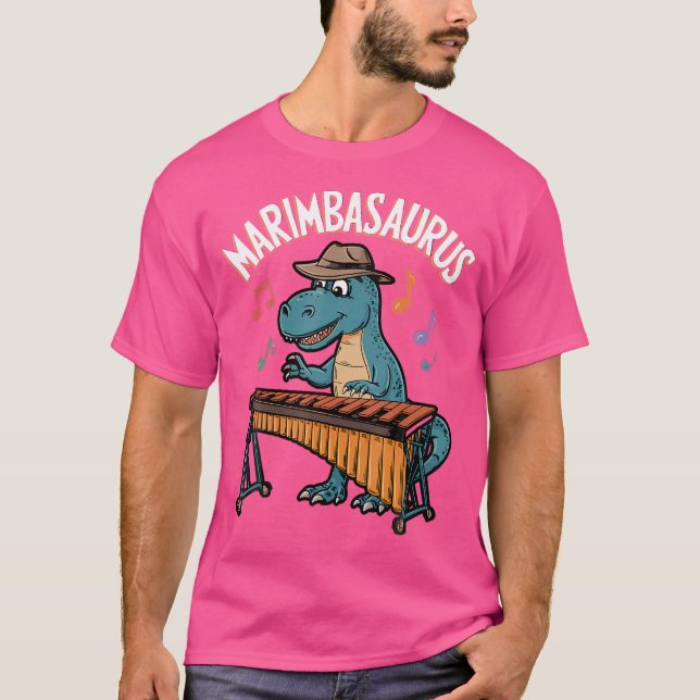 Marimbasaurus Dinosaur Musiker Vibraphonist Trex T-Shirt (Vorderseite)
