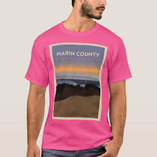 Marin Landkreis Travel Poster T-Shirt