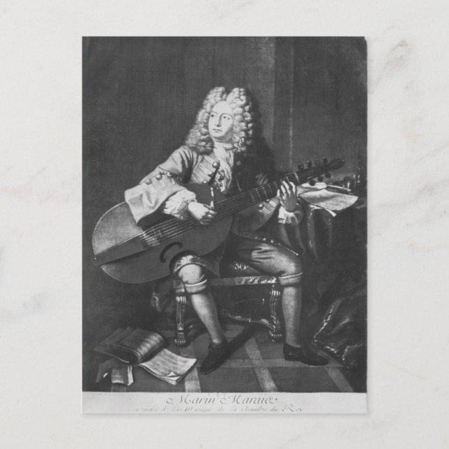 Marin Marais, 1704 Postkarte (Vorderseite)