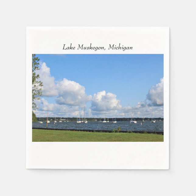 Marina am Muskegon-See, MI Serviette (Vorderseite)