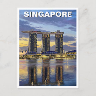 Marina Bay Sands Singapur Postkarte