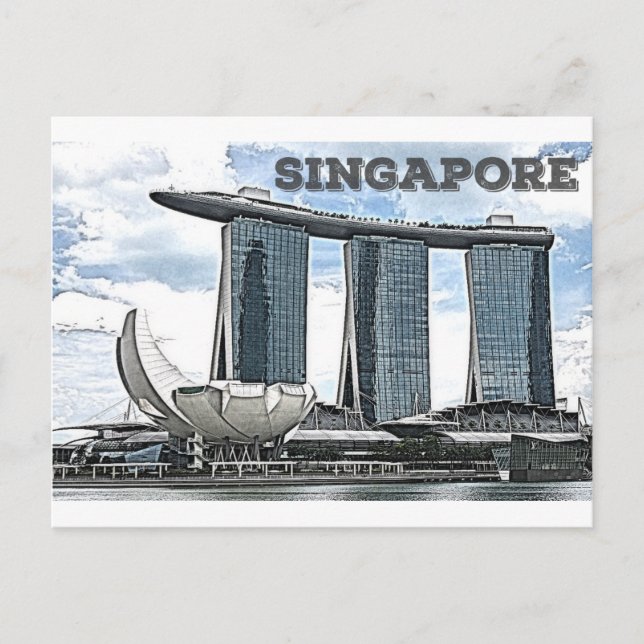 Marina Bay Sands - Singapur Postkarte (Vorderseite)