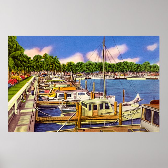Marina bei Fort Myers, Florida Poster (Vorne)