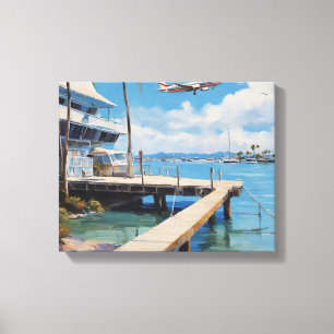 Marina Boat Dock Canvas Print Leinwanddruck