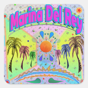 Marina del Ray Calm Sticker