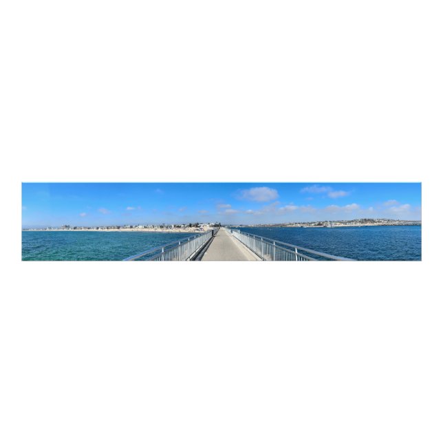 Marina Del Rey, CA - Beach / Channel Split Fotodruck (Vorne)