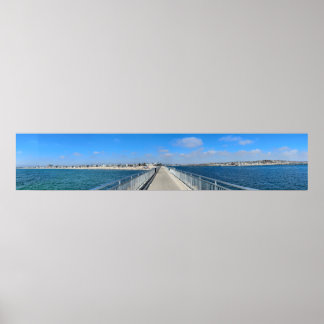 Marina Del Rey, CA - Beach / Channel Split Poster