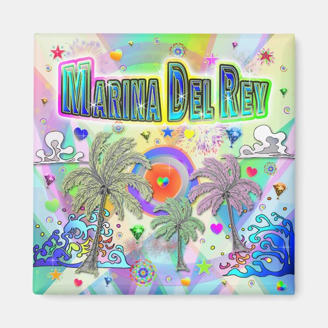 Marina Del Rey Deep Dream Magnet (Vorne)
