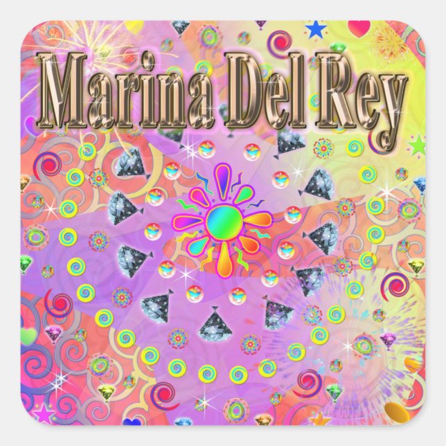 Marina Del Rey Lucky Golden Sticker (Vorderseite)
