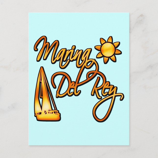 Marina Del Rey Postkarte (Vorderseite)