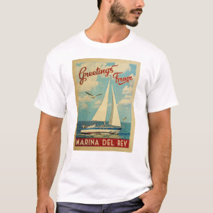 Marina del Rey Sailboat Vintage Reise California T-Shirt