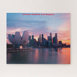 Marina Gebiet und Skyline Singapur. Jigsaw Puzzle