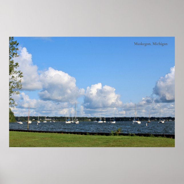 Marina in Muskegon, Michigan Poster (Vorne)