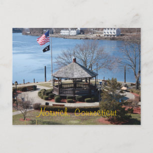 Marina in Norwich, CT - Postcard Postkarte
