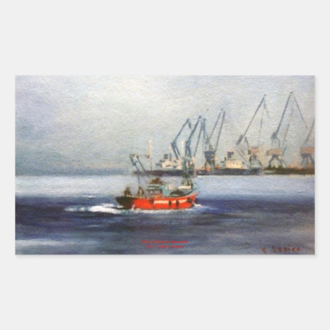 Marina/Mariña/Seascape Rechteckiger Aufkleber (Vorderseite)