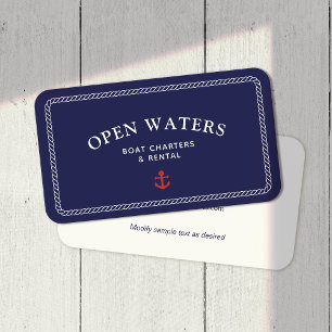 Marina Nautical Rope Anchor Boat Business Card Visitenkarte