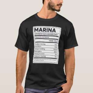 Marina Nutrition Information Problem lösen T-Shirt