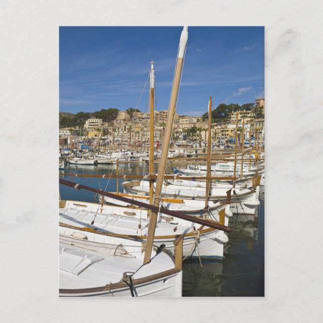 Marina, Port de Soller, Westküste, Mallorca, Postkarte (Vorderseite)
