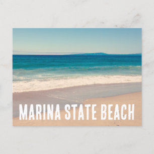 Marina State Beach im Vintage-Stil Foto Postkarte
