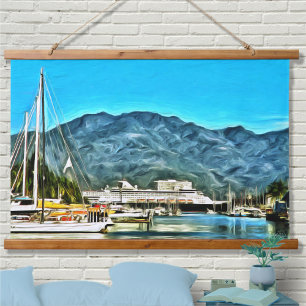 Marina Vallarta 0946 Wandteppich Mit Holzrahmen