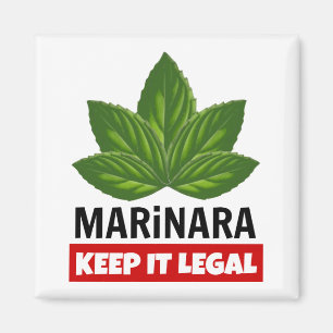 Marinara behalten es legales Basilikum-Blätter Magnet