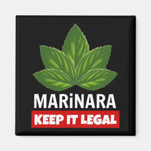 Marinara Behielt es Legal Basil Blätter Magnet