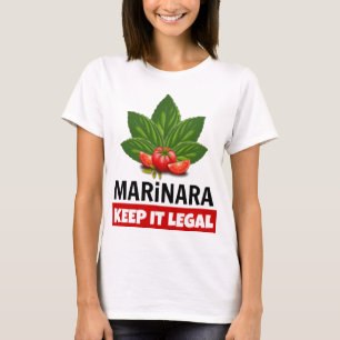 Marinara Behielt es Legal Basil Blätter Tomaten T-Shirt