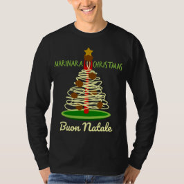 Marinara Christmas Buon Natale Spaghetti Tree T-Shirt