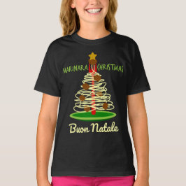 Marinara Christmas Buon Natale Spaghetti Tree T-Shirt
