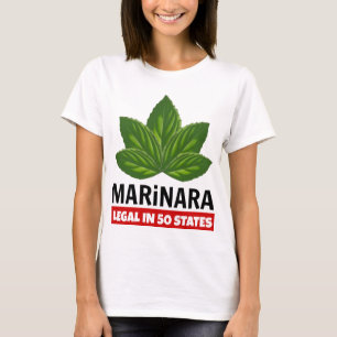 Marinara Legal in 50 Staaten Basil-Blätter T-Shirt