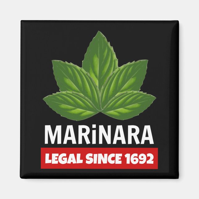 Marinara Legal seit 1692 Basil-Blätter Magnet (Vorne)
