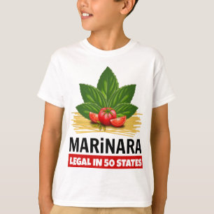 Marinara Recht in 50 Staaten Basil Tomato Spaghett T-Shirt