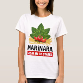 Marinara Recht in 50 Staaten Basil Tomato Spaghett T-Shirt