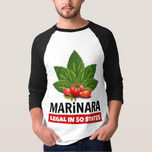 Marinara Recht in 50 Staaten Basil und Tomaten T-Shirt