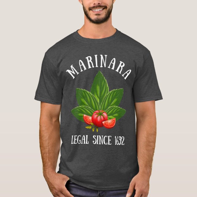 Marinara Recht seit 1692 Basil Blätter Tomaten T-Shirt (Vorderseite)