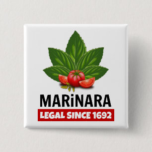 Marinara Recht seit 1692 Basil Tomaten Button