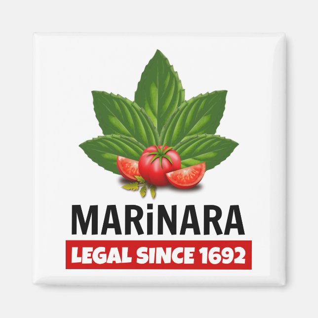 Marinara Recht seit 1692 Basil Tomaten Magnet (Vorne)