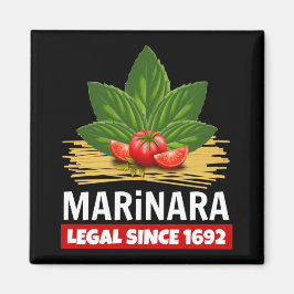 Marinara Recht seit 1692 Basil Tomaten Spaghetti Magnet