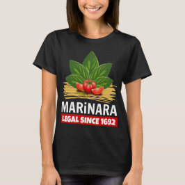 Marinara Recht seit 1692 Basil Tomaten Spaghetti T-Shirt