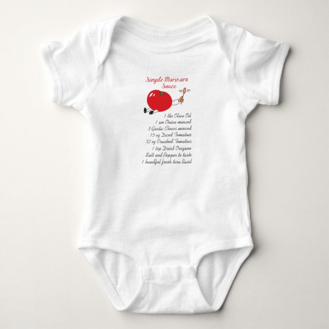 Marinara Recipe Baby Strampler (Vorderseite)