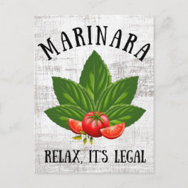 Marinara Relax Es ist der rechtliche Basil Tomato  Feiertagspostkarte