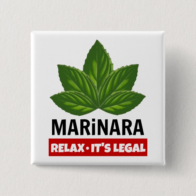 Marinara Relax Es ist rechtliche Basilika Blätter  Button (Vorderseite)