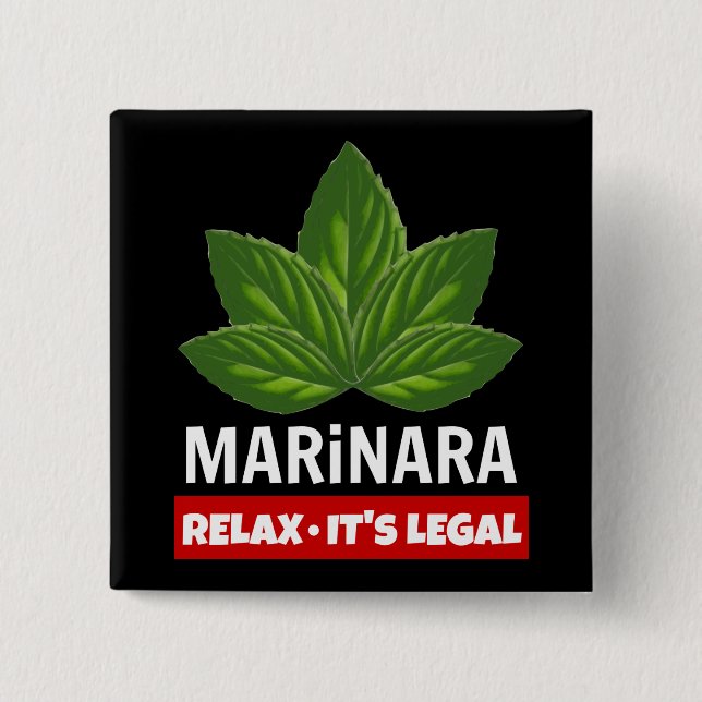 Marinara Relax Es ist rechtliche Basilika Blätter  Button (Vorderseite)